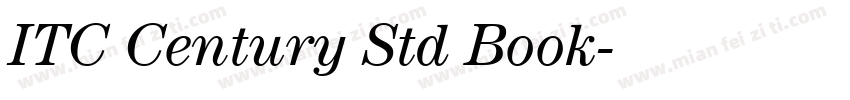 ITC Century Std Book字体转换